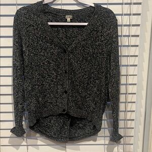 14th & Union Charcoal and White Knit Cardigan